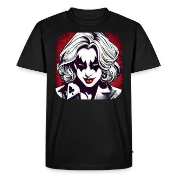 Cool Harlequin Poker Gothique Fille - T-shirt Premium bio Homme - noir - Devant - Nico (187cm)