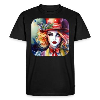 Cool Harlequin Poker Gothique Fille - T-shirt Premium bio Homme - noir - Devant - Nico (187cm)