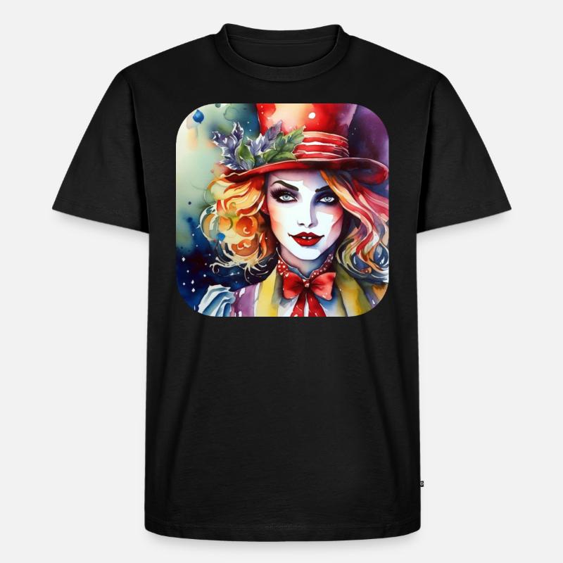 Cooles Harlequin Poker Gothic Mädchen - Männer Premium Bio T-Shirt - Schwarz