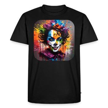 Cool Harlequin Poker Gothique Fille - T-shirt Premium bio Homme - noir - Devant - Nico (187cm)