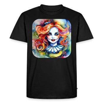 Cool Harlequin Gothique Fille - T-shirt Premium bio Homme - noir - Devant - Nico (187cm)