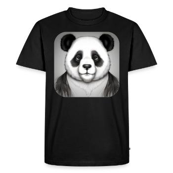 Cool Panda - T-shirt Premium bio Homme - noir - Devant - Nico (187cm)