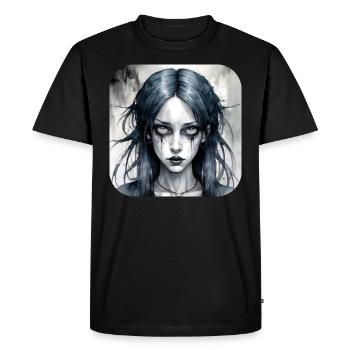 Cool Gothic Punk Girl - Men's Premium Organic T-Shirt - black - Front - Nico (187cm)