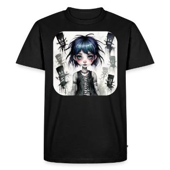 Fille punk gothique cool - T-shirt Premium bio Homme - noir - Devant - Nico (187cm)