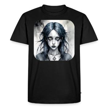 Fille punk gothique cool - T-shirt Premium bio Homme - noir - Devant - Nico (187cm)