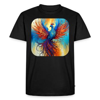 Fier Phénix de feu - T-shirt Premium bio Homme - noir - Devant - Nico (187cm)