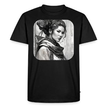 Cool Fantasy Girl - Men's Premium Organic T-Shirt - black - Front - Nico (187cm)