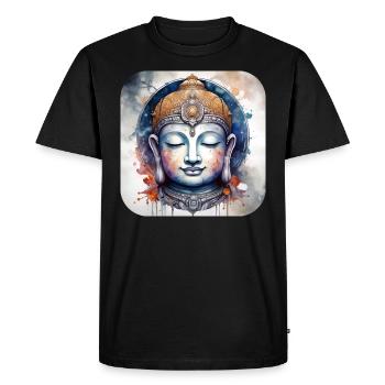 Bouddha spirituel mystique - T-shirt Premium bio Homme - noir - Devant - Nico (187cm)