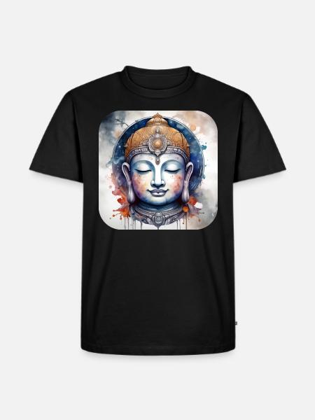Mystical Spiritual Buddha - Men's Premium Organic T-Shirt - black
