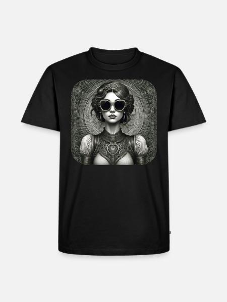 Fille steampunk cool - T-shirt Premium bio Homme - noir