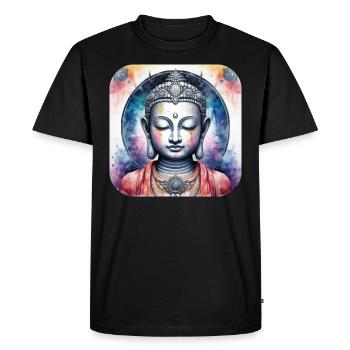 Bouddha spirituel mystique - T-shirt Premium bio Homme - noir - Devant - Nico (187cm)