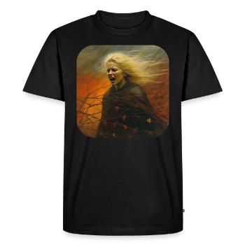 Banshee de l’horreur noire - T-shirt Premium bio Homme - noir - Devant - Nico (187cm)