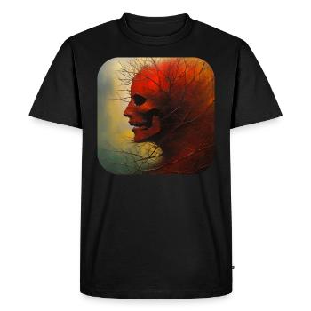 Horreur lugubre visage des femmes - T-shirt Premium bio Homme - noir - Devant - Nico (187cm)