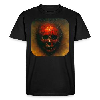 Dark Horror Face - Men's Premium Organic T-Shirt - black - Front - Nico (187cm)