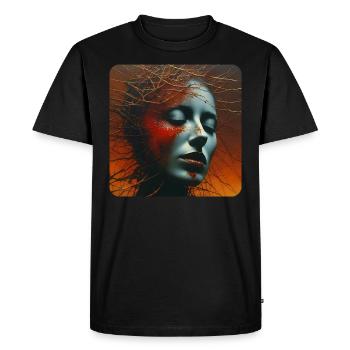 Horreur lugubre visage des femmes - T-shirt Premium bio Homme - noir - Devant - Nico (187cm)