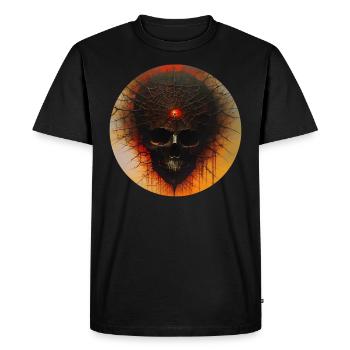 Crâne d’horreur sombre - T-shirt Premium bio Homme - noir - Devant - Nico (187cm)