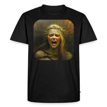 Les femmes d’horreur affrontent Banshee - T-shirt Premium bio Homme - noir - Devant - Nico (187cm)