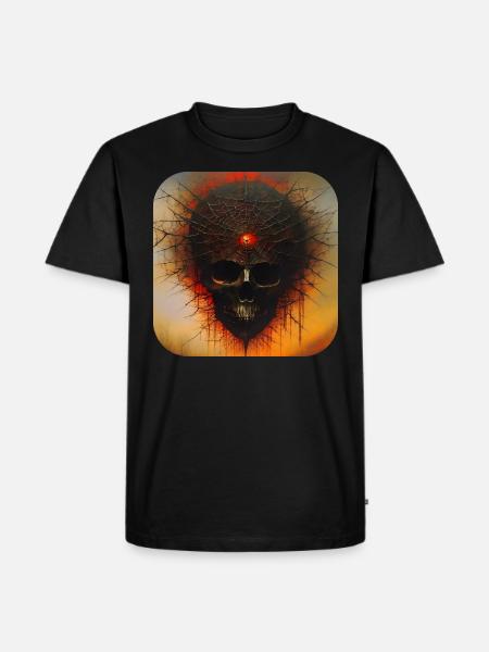 Dark Horror Skull - Men's Premium Organic T-Shirt - black