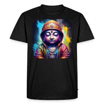 Bouddha spirituel mystique - T-shirt Premium bio Homme - noir - Devant - Nico (187cm)