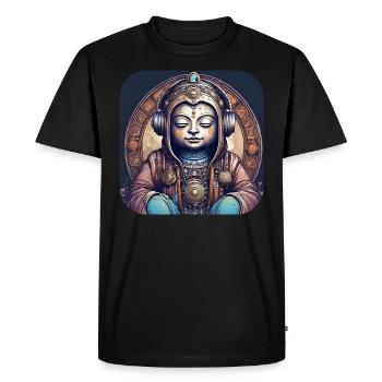 Bouddha spirituel mystique - T-shirt Premium bio Homme - noir - Devant - Nico (187cm)