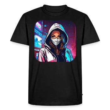 Fille cyberpunk cool VII - T-shirt Premium bio Homme - noir - Devant - Nico (187cm)