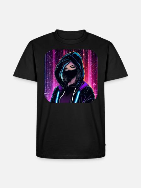 Fille cyberpunk cool VIII - T-shirt Premium bio Homme - noir