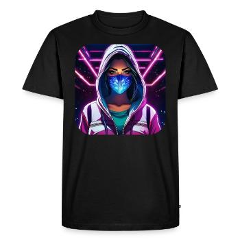 Fille Cyberpunk Cool VI - T-shirt Premium bio Homme - noir - Devant - Nico (187cm)