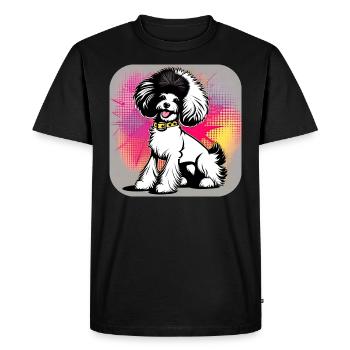 Cute Punk Poodle - Men's Premium Organic T-Shirt - black - Front - Nico (187cm)