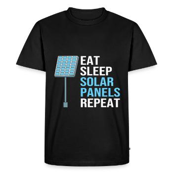 Renewable energies, solar cells, photovoltaics - Men's Premium Organic T-Shirt - black - Front - Nico (187cm)
