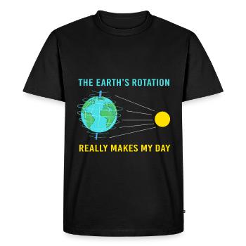 Jour de la Terre - T-shirt Premium bio Homme - noir - Devant - Nico (187cm)