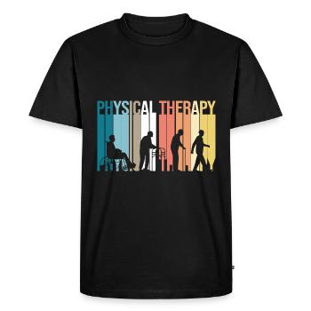 Physiotherapist Physiotherapy - Men's Premium Organic T-Shirt - black - Front - Nico (187cm)