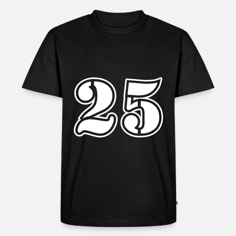 25 Zahl symbol - Männer Premium Bio T-Shirt - Schwarz
