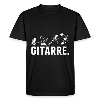 Gitarre - Männer Premium Bio T-Shirt - Schwarz - Vorne - Nico (187cm)