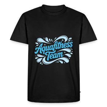 Equipe d’aquafitness - Exercice et sport dans l’eau - T-shirt Premium bio Homme - noir - Devant - Nico (187cm)