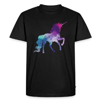 Unicorn - Men's Premium Organic T-Shirt - black - Front - Nico (187cm)