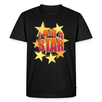 Je suis une star - T-shirt Premium bio Homme - noir - Devant - Nico (187cm)