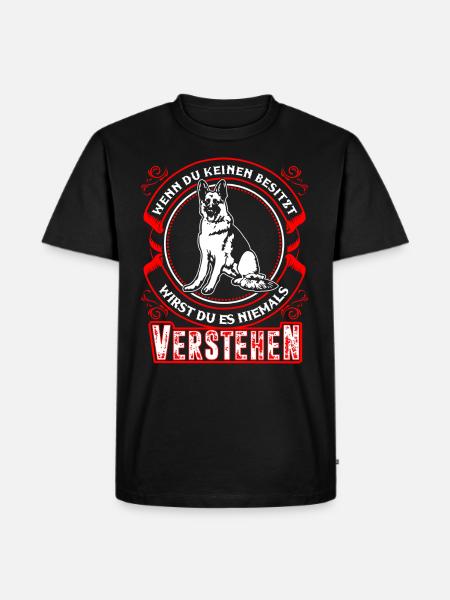 Deutscher Schäferhund - Männer Premium Bio T-Shirt - Schwarz