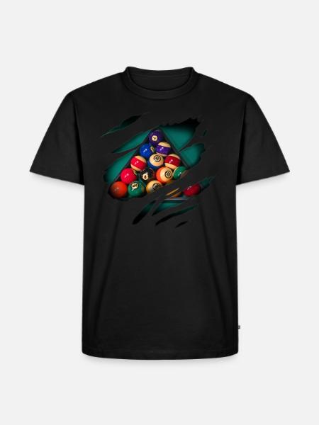 Billard in mir - Männer Premium Bio T-Shirt - Schwarz