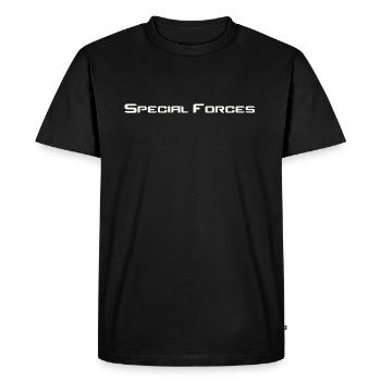 Special Forces - Men's Premium Organic T-Shirt - black - Front - Nico (187cm)