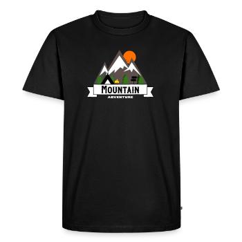 Aventures en plein air Randonnée Randonnée Montagne Montagne - T-shirt Premium bio Homme - noir - Devant - Nico (187cm)