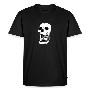 il y en a qui sont mort comme ça! - T-shirt Premium bio Homme - noir - Devant - Nico (187cm)