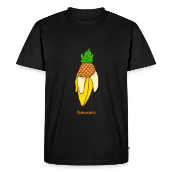 Ananas banane - T-shirt Premium bio Homme - noir - Devant - Nico (187cm)