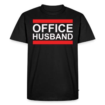 Office Husband - funny for the second husband - Men's Premium Organic T-Shirt - black - Front - Nico (187cm)