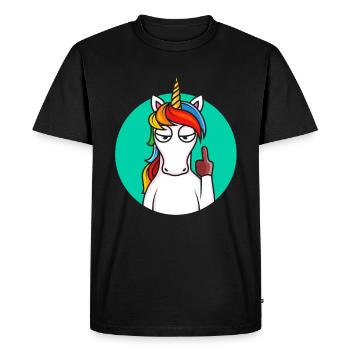Bad Attitude Licorne-cadeau drôle pour les adultes qui - T-shirt Premium bio Homme - noir - Devant - Nico (187cm)