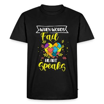 Autisme Cadeau Autiste Asperger TDAH Autisme - T-shirt Premium bio Homme - noir - Devant - Nico (187cm)