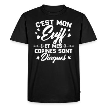 C'est Mon EVJF et mes copines sont dingues - T-shirt Premium bio Homme - noir - Devant - Nico (187cm)