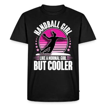 Handballeur handballeur - T-shirt Premium bio Homme - noir - Devant - Nico (187cm)