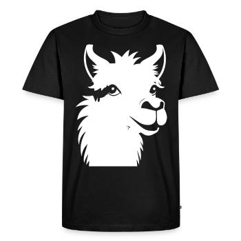 Funny Llama Silhouette Cheeky Fun Llamas - Men's Premium Organic T-Shirt - black - Front - Nico (187cm)
