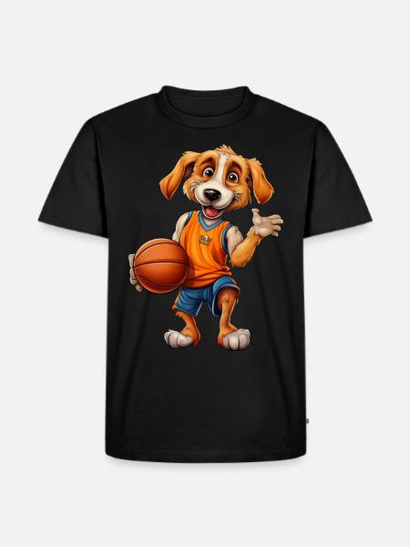 Dog basketball player - Men's Premium Organic T-Shirt - black
