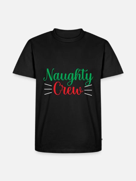 Naughty Crew - Männer Premium Bio T-Shirt - Schwarz
